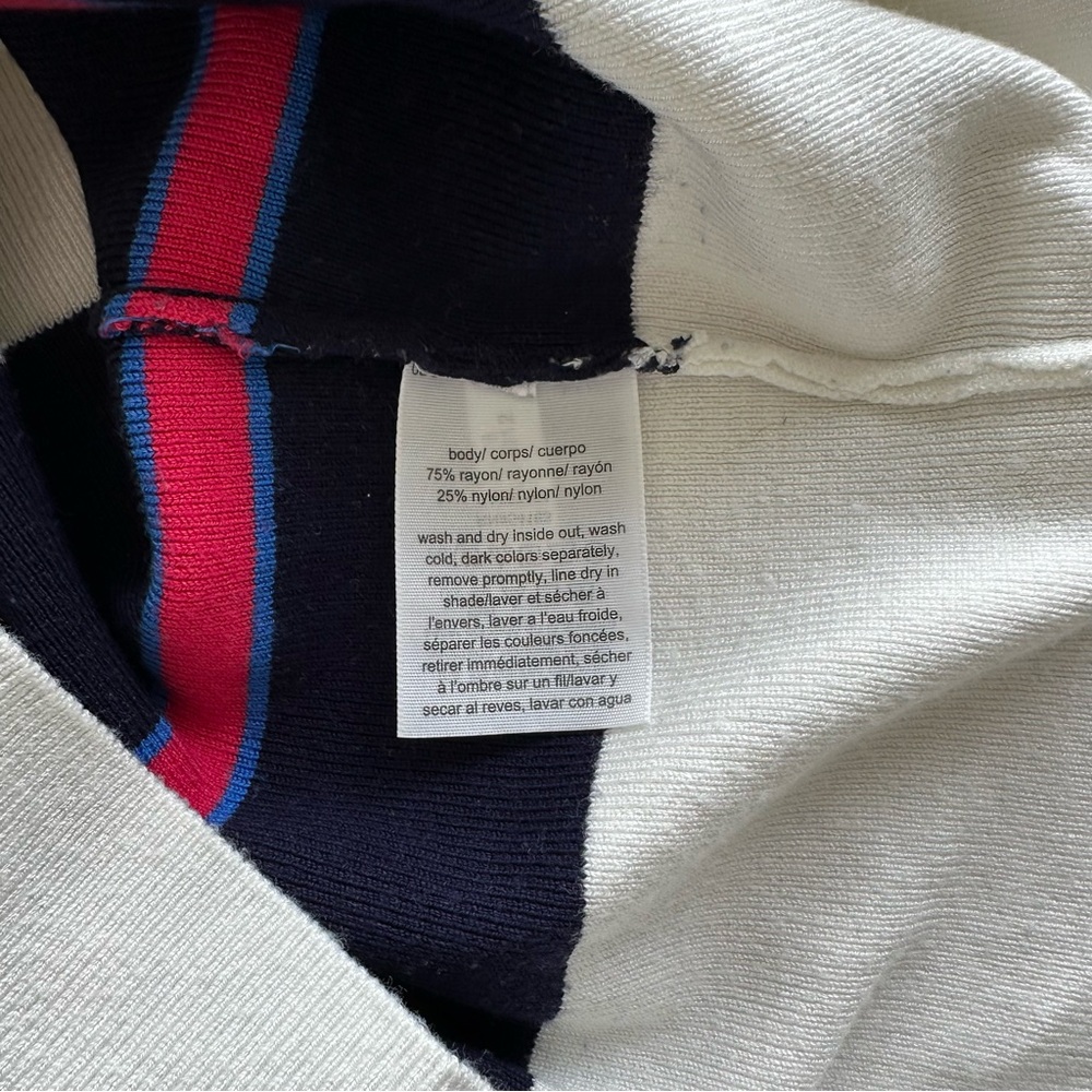 Tommy Hilfiger Striped Blue White Navy Pink Mini Dress Women’s Size XS - Picture 5 of 5